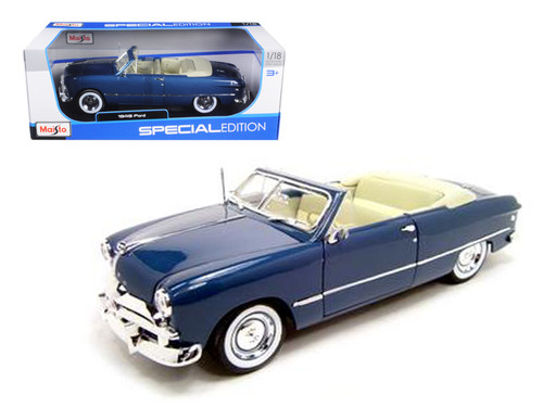 1949 Ford Convertible Blue 1/18 Diecast Model Car by Maisto