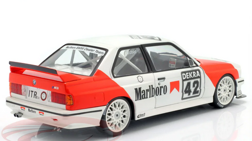 1/18 Werk83 1991 BMW M3 (E30) #42 DTM Zolder Marlboro BMW Dealerteam Cor Euser Diecast Car Model