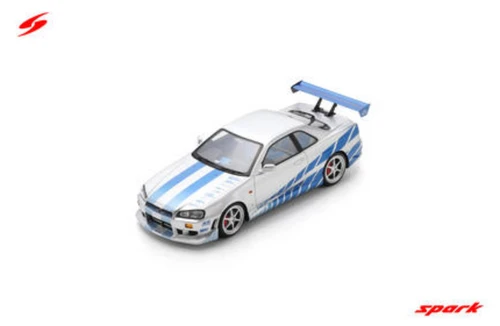 1/18 Spark Nissan Skyline GT-R R34 (Silver) Fast & Furious Car Model