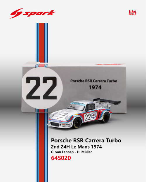 1/64 Spark Porsche RSR Carrera Turbo No.22 2nd 24H Le Mans 1974 G