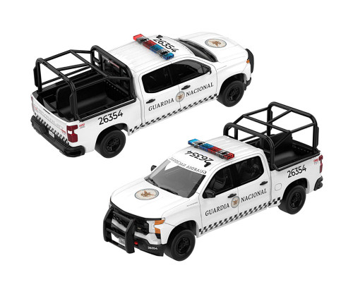 1/64 Greenlight 2023 Chevrolet Silverado Police Mexico Guardia Nacional Diecast Car Model