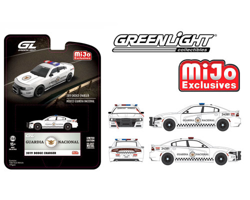 1/64 Greenlight 2019 Dodge Charger Police Mexico Guardia Nacional