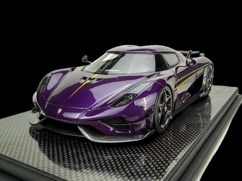 1/18 Frontiart Koenigsegg Regera KAQ Purple Carbon Car Model Limited 35 Pieces