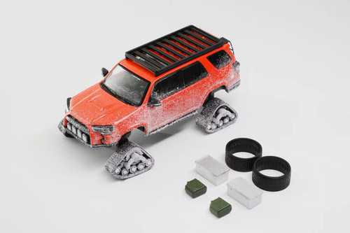 1/64 GCD Toyota 4Runner Snow Version (Orange) Diecast Car Model