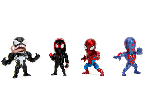 Set of 4 Diecast Figures "Spider-Man" Wave 4 "Metalfigs" Series Diecast Models by Jada