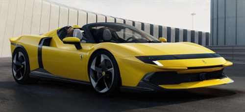 1/12 Looksmart Ferrari 849 Testarossa Spider (Giallo Modena Yellow) Car Model