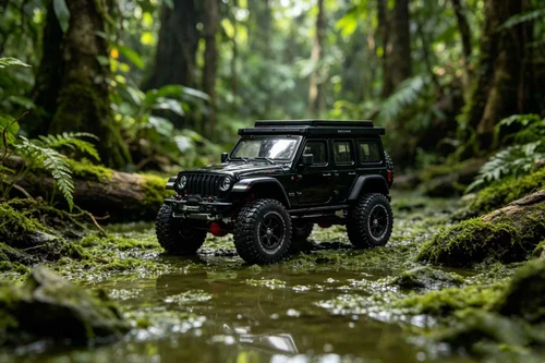 1/64 GCD Jeep Wrangler (Black) Diecast Car Model
