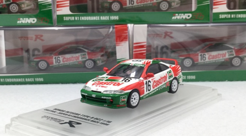 1/64 INNO64 Honda INTEGRA TYPE-R DC2 #16 CASTROL Super N1 Endurance Race 1996 Car Model 1/64 INNO64 Honda INTEGRA TYPE-R DC2 #16 CASTROL Super N1 Endurance Race 1996 Car Model