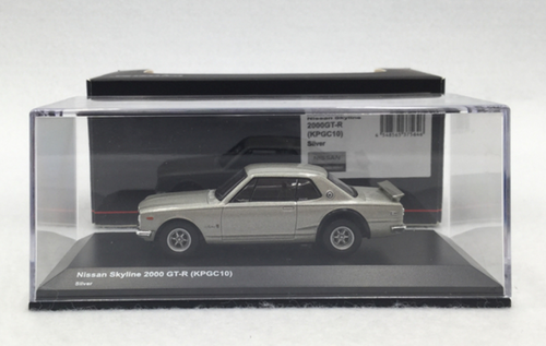 1/64 Kyosho Nissan SKYLINE 2000 GT-R GTR (KPGC110) (Silver) Car Model