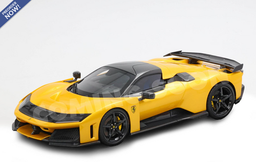 1/18 BBR Ferrari F80 (Tri-layer Yellow with Carbon Fiber Rims) Full Open Diecast Car Model Standard Package