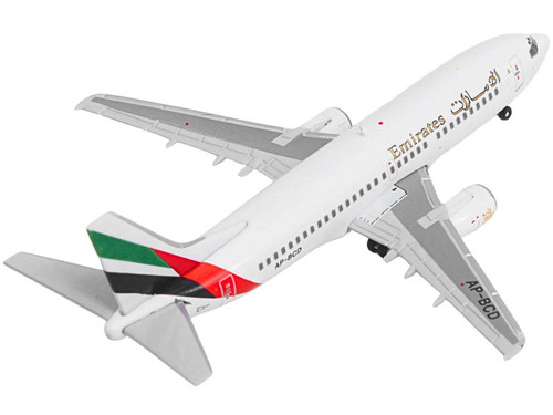 Boeing 737-300 Commercial Aircraft "Emirates Airlines" (AP-BCD) White with Striped Tail 1/400 Diecast Model by GeminiJets