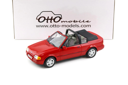 1/18 OTTO 1986 Ford Escort Mk4 XR3i Convertible (Flamenco Red) Car Model
