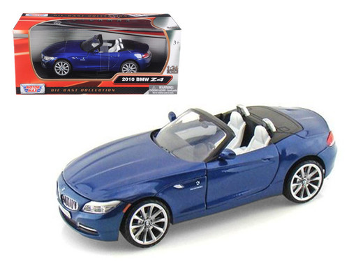 2010 BMW Z4 Convertible Blue 1/24 Diecast Model Car by Motormax