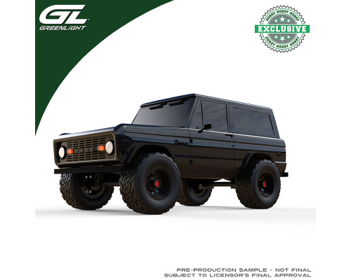 1/64 Greenlight 1977 Ford Bronco Lifted (Black) Diecast Car Model