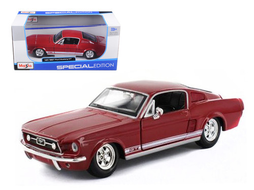 1/24 Maisto 1967 Ford Mustang GT (Red) Diecast Car Model