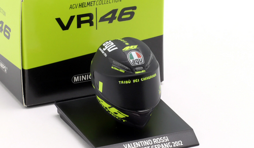 1/10 Minichamps 2012 Valentino Rossi #46 Ducati Team Moto GP Test Sepang Helmet Model