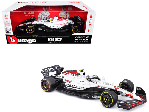 1/18 BBurago 2025 Formula 1 Yuki Tsunoda Red Bull RB21 #22 Japan GP Diecast Car Model
