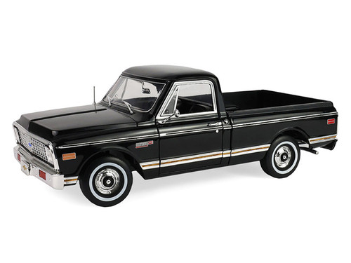 1971 Chevrolet C-10 Custom Pickup Truck Black "Barrett-Jackson - Scottsdale 2024" 1/18 Diecast Model Car by Highway 61