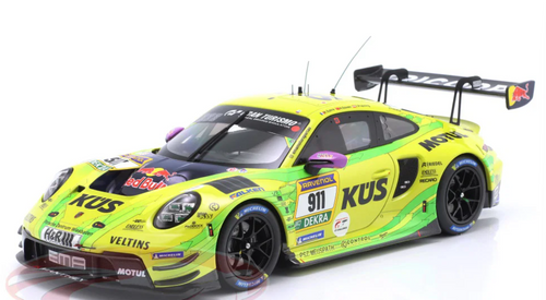 1/18 Ixo 2025 Porsche 911 GT3 R #911 2nd 24h Nürburgring Manthey EMA Kevin Estre, Ayhancan Güven, Thomas Preining Diecast Car Model