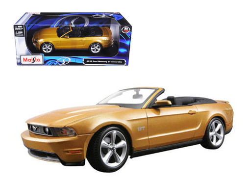 1/18 Maisto 2010 Ford Mustang Convertible (Gold) Diecast Car Model