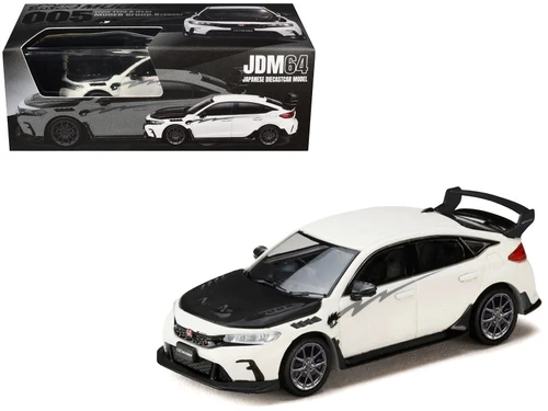 1/64 Hobby Japan Honda Civic Type R (FL5) MUGEN Group B 2024 (Championship White) Diecast Car Moel