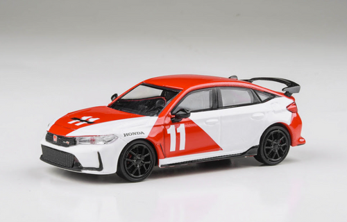 1/64 Paragon 2025 Honda Civic Type R FL5 (1965 Mexican GP Heritage) Diecast Car Model