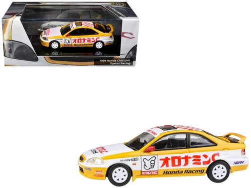 1/64 Paragon 1999 Honda Civic Si Coupe EM1 Oyatsu Racing Diecast Car Model
