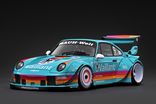 1/18 Ignition Model Porsche RWB 993 White/Blue/Red - LIVECARMODEL.com