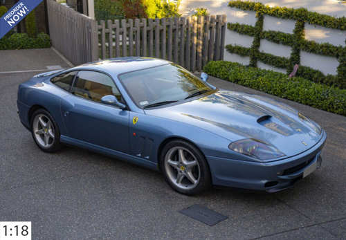 1/18 BBR 1996 Ferrari 550 Maranello (California Blue with Beige Interior) Car Model Limited 27 Pieces