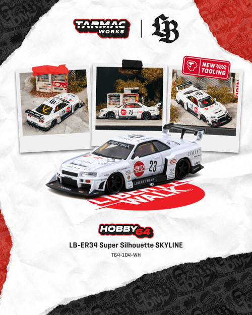 1/43 Tarmac Works Nissan GTR R34 LB-ER34 Super Silhouette Skyline