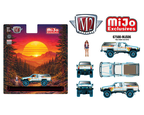 1/64 M2 Machines 1985 Toyota Truck 4×4 with Camper Shell & Female