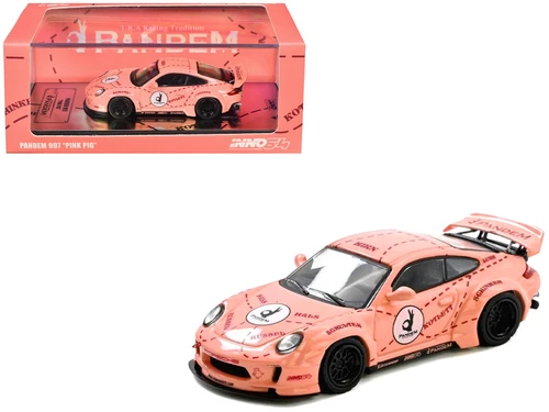1/64 Inno Porsche 911 (997) Pandem Pink Pig Diecast Car Model