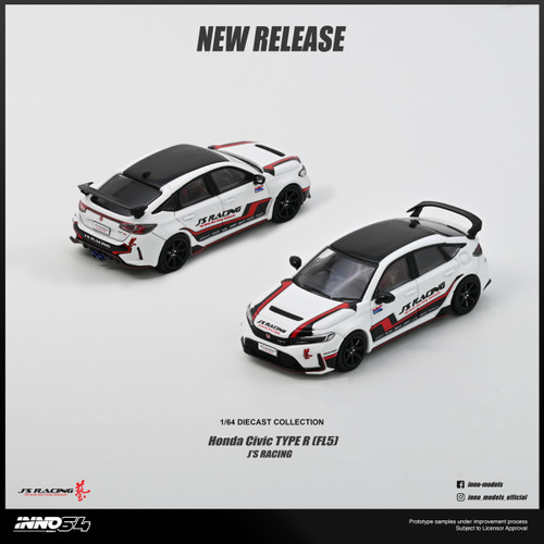 1/64 Inno Honda Civic (FL5) J's Racing Diecast Car Model