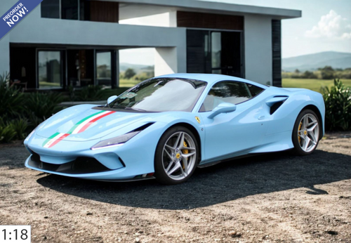 1/18 BBR Ferrari F8 Tributo (Blue with Italian Stripe) Car Model