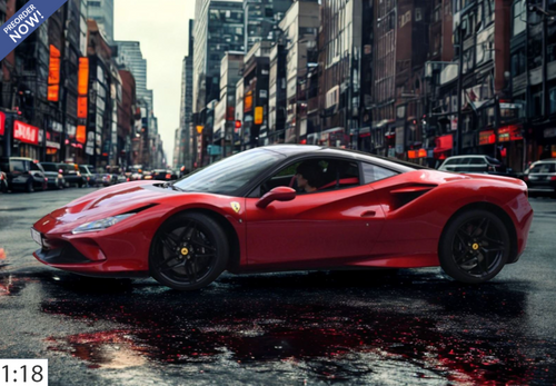 1/18 BBR Ferrari F8 Tributo (Rosso Fuoco Red) Car Model