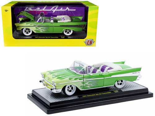 1957 Chevrolet Bel Air Convertible Green Metallic with Flame
