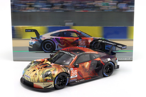 1/12 Ixo 2019 Porsche 911 RSR #56 Winner LMGTE Am 24h LeMans Team Project 1 Jörg Bergmeister, Patrick Lindsey, Egidio Perfetti Diecast Car Model