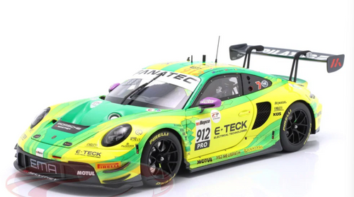 1/18 Minichamps 2024 Porsche 911 GT3 R #912 Winner 12h Bathurst Manthey-Racing Ayhancan Güven, Laurens Vanthoor, Matt Campbell Diecast Car Model