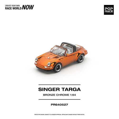 1/64 Poprace Porsche 911 Singer Targa (Bronze Chrome) Diecast Car