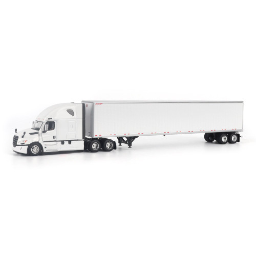 1/64 Diecast Masters 2025 Freightliner Cascadia Gen-5 Tractor (Winter White) & Great Dane Champion 53 Ft Dry Cargo Trailer Diecast Model