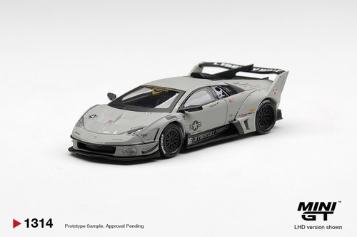 1/64 Mini GT Lamborghini LB-Silhouette WORKS Murcielargo GT Evo Fighter Grey) Diecast Car Model