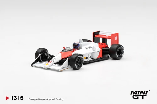 1/64 Mini GT 1988 Formula 1 McLaren MP4/4 #11 Alain Prost 1988 Canadian Grand Prix  2nd Place Diecast Car Model