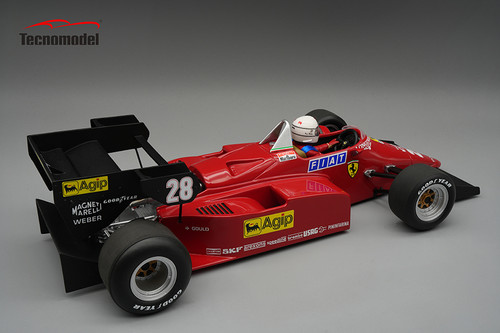 1/12 Tecnomodel Ferrari 126 C4-M2 1984 European GP Driver R. Arnoux  Car # 28 Car Model with Driver Figure