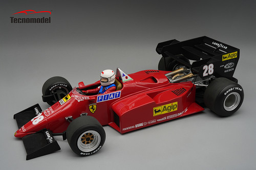 1/12 Tecnomodel Ferrari 126 C4-M2 1984 European GP Driver R. Arnoux  Car # 28 Car Model with Driver Figure