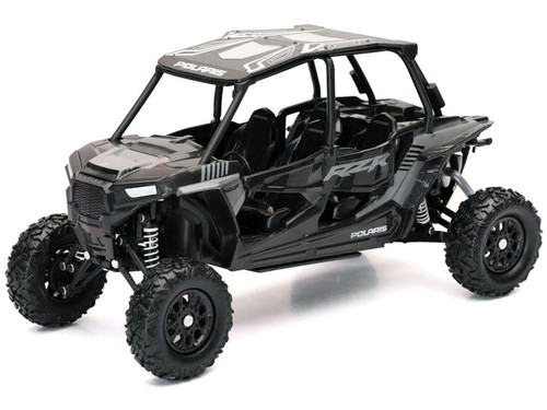 Polaris RZR XP 4 Turbo EPS Sport UTV Onyx Black with Gray Graphics 1/18 Diecast Model by New Ray