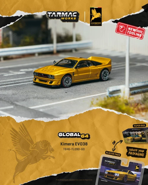 1/64 Tarmac Works Lancia 037 Kimera EVO38 (Gold) Diecast Car Model