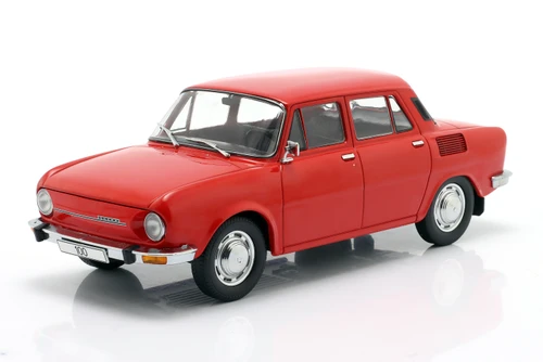 1/18 ModelCarGroup 1969 Skoda 100 (Red with Silver Wheels) Diecast Car Model