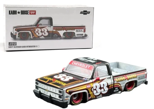 CHASE CAR 1/64 Kaido House Chevrolet Silverado KAIDO Intimidator V1 #33 Diecast Car Model