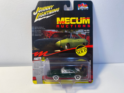 CHASE CAR 1/64 Johnny Lightning 1969 Dodge Charger Daytona Mecum Auction (Green) Diecast Car Model