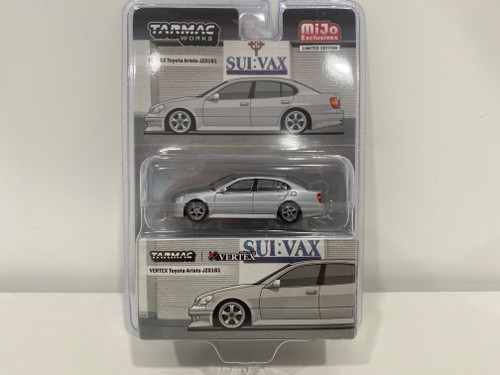 CHASE CAR 1/64 Tarmac Works Vertex Toyota Aristo JZS161 (Silver) Diecast Car Model